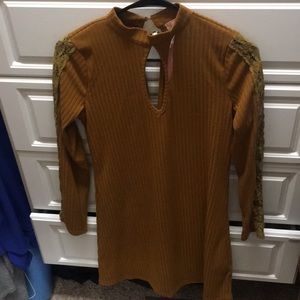 Dark mustard dress new never worn